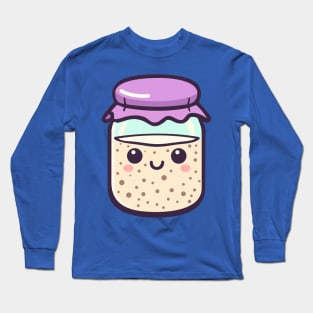 Kawaii Sourdough Starter Long Sleeve T-Shirt